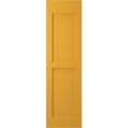 thumbnail image 6 of Ekena Millwork 18"W x 67"H Americraft Two Equal Raised Panel Exterior Real Wood Shutters (Per Pair), Turmeric, 6 of 10