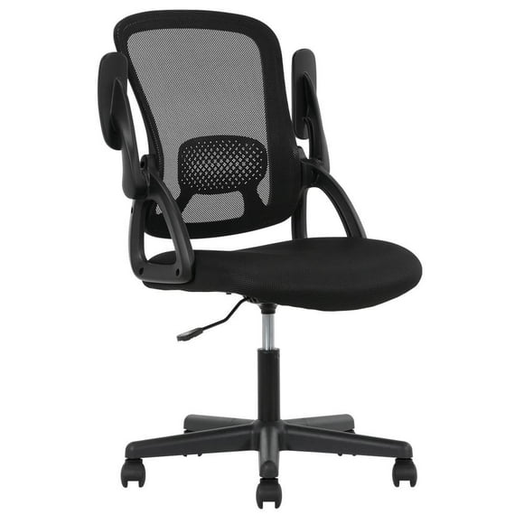Silla de Oficina Mainstays Respaldo Ergonómico con Descansa Brazos Abatibles Negro