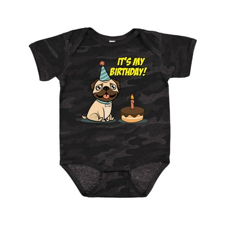 

Inktastic It s My Birthday Pug Gift Baby Boy or Baby Girl Bodysuit