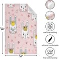 thumbnail image 5 of Cute Rabbit Princess Kitchen Tea Towels Set of 1 Absorbent Hand Dish Towels, Pink Stars Dishcloths Lint-Free 18x28 Inch Fast Drying for Cooking Baking Home Clean, 5 of 7