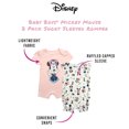thumbnail image 2 of Disney Baby Girls Romper - 2 Pack Minnie Mouse Pooh Little Mermaid Short Sleeve Bodysuit (Newborn/Infant), 2 of 7