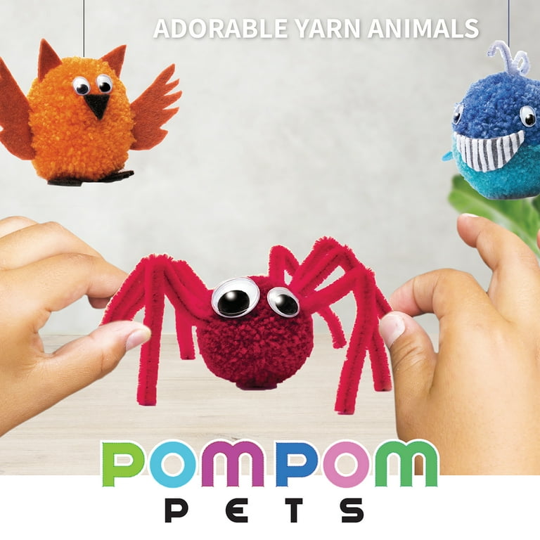 BeKnitting Pompom Craft Kit | Craft Supplies for Kids Age 5+ | Complete with Yarn & Pompom Makers| Gift Box | Knitting Toy Art
