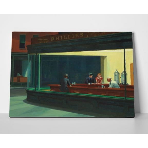 Nighthawks Poster or Wrapped Canvas