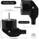 thumbnail image 2 of Schuko plug angled plug 3 pieces, earthing contact plug with anti-kink sleeve, plug 250V (16A), power plug angled plug outside waterproof, for 8-10mm, 2 of 5