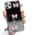 thumbnail image 6 of for iPhone Case,3D Butterfly Crystal Glitter Sparkle Sparkly Silicone Soft Shockproof Phone Case (Clear,iPhone 15 Pro), 6 of 6