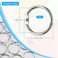 thumbnail image 2 of 100 Pcs 25mm Loose Leaf Binder Rings for Flash Cards, Papers, 2 of 3