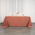thumbnail image 5 of Balsa Circle 10 Pieces 90" x 132" Terracotta Rectangle Polyester Tablecloths Table Linen, 5 of 8