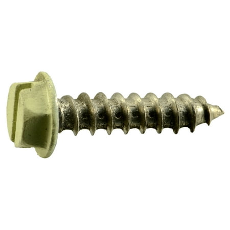 

#8 x 3/4 Beige Painted 18-8 Stainless Steel Hex Washer Head Sheet Metal Screws