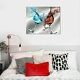 thumbnail image 5 of JRXY Wall Art Decor Large Canvas Print Picture Abstract Red Wine Glassl Blue and Red Wine Cup Painting Artwork for Dining Room Kitchen Home Decor Stretched and Framed Ready to Hang picture 1, 5 of 5