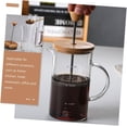 thumbnail image 4 of French Press Coffee Maker with Borosilicate Glass Pot & Lid - Heat Resistant, Reusable Manual Press for Home, Office, Camping - Easy Brewing & Cleaning, 4 of 9