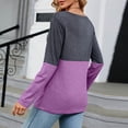 thumbnail image 6 of Womens 3/4 Sleeve T Shirts Cotton Long Sleeve Summer V Neck Casual Tops Regular Blouse Tops, 6 of 6