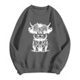 thumbnail image 4 of WEAIXIMIUNG Chandails en Molleton à Col Rond pour Femmes, Designs Mignons, Chandail en Molleton d'Automne et d'Hiver 2025, Col Rond, Mode Imprimé Vache, Manches Longues, Mode Décontractée, Haut de Sortie, 4 of 4