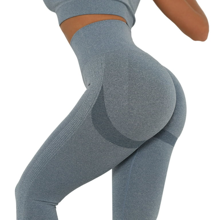 CLZOUD Yoga Pants Tummy Control Black Nylon,Spandex Women's Solid Color  Cropped Trousers Side Pockets High Waist Leggings Yoga Pants Xl
