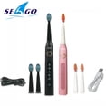 thumbnail image 2 of Cepillo de dientes eléctrico sónico Seago, recargable por USB, resistente al agua, cabezal de repuesto, el mejor regalo, 2 of 5
