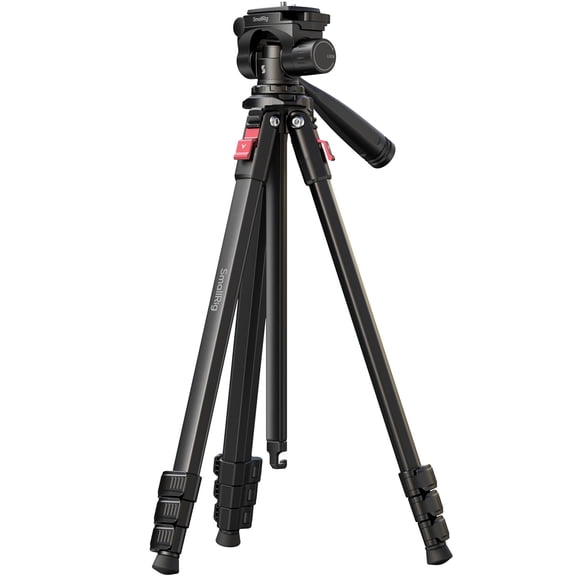 SmallRig 4-Section Aluminum Video Tripod with Fluid Head