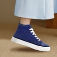 thumbnail image 5 of Men's Women's Knit High Top Sneakers Breathable Lightweight Fashion Casual Walking Shoes Air Mesh Upper Sneakers, 5 of 7