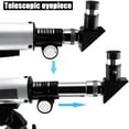 thumbnail image 5 of BSHAPPLUS® Telescope,50/360mm Refractor Telescope,18X-90X Magnification Telescopes with Tripod,Portable Astronomy Telescope for Kids,Adults,Beginners, 5 of 8