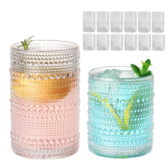 Set de vasos para beber ZMOWIPDL Vintage Glassware 360 ml y 450 ml