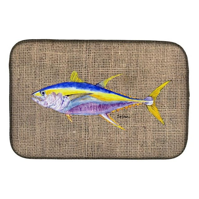 Carolines Treasures 8771DDM Poisson - Tapis de Séchage de Plat de Thon