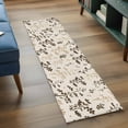 thumbnail image 3 of Brown Beige Botanical 2'x6' Runner Rugs for Hallway Kitchen Bedside Non Slip, Rustic Country Spring Floral Summer Leaf Entryway Rug Runners with Rubber Backing, Long Carpet Runner for Laundry Room, 3 of 8
