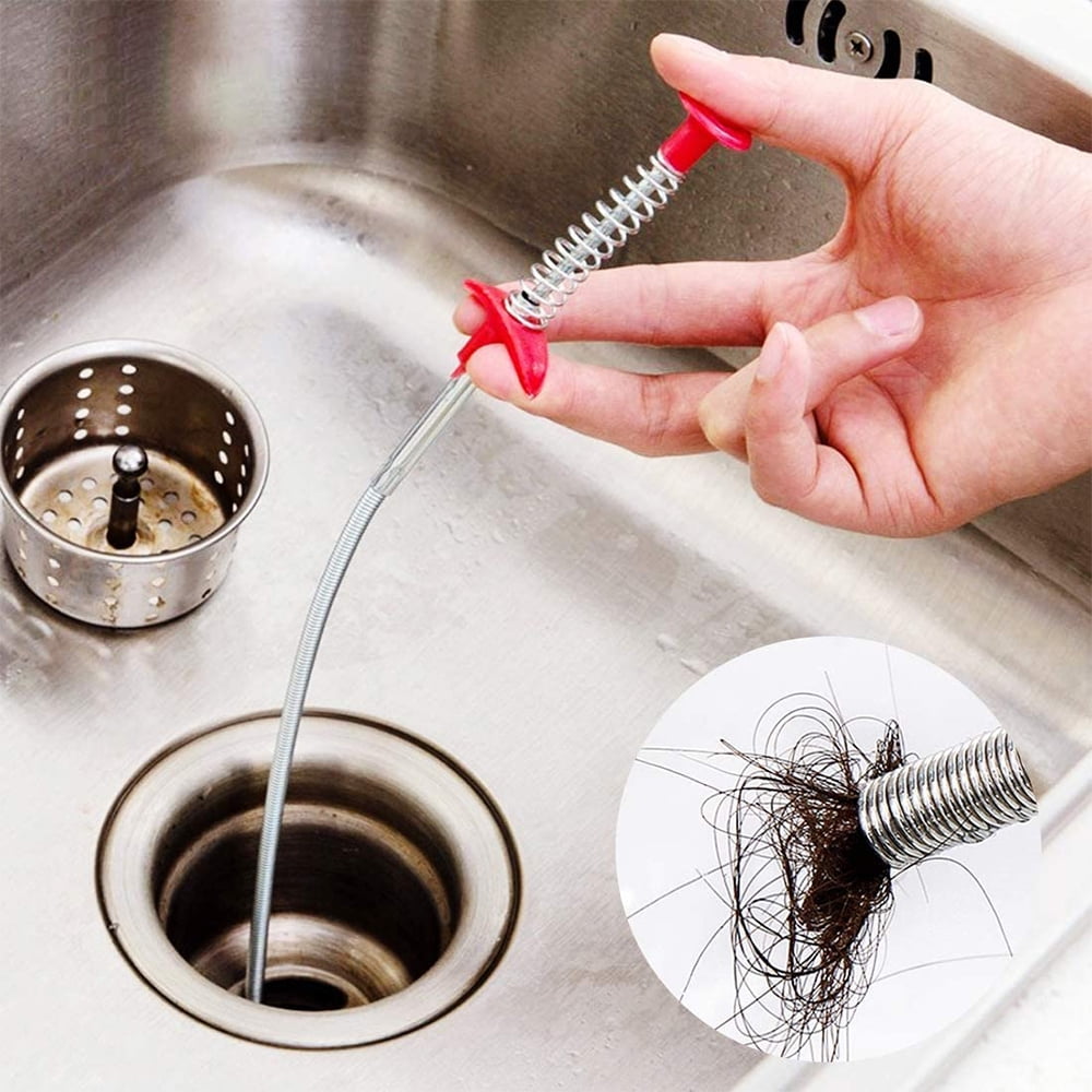 6 Pcs Drain Hair Clog Remover Tool, 24 Inch Bendable Drain Hair