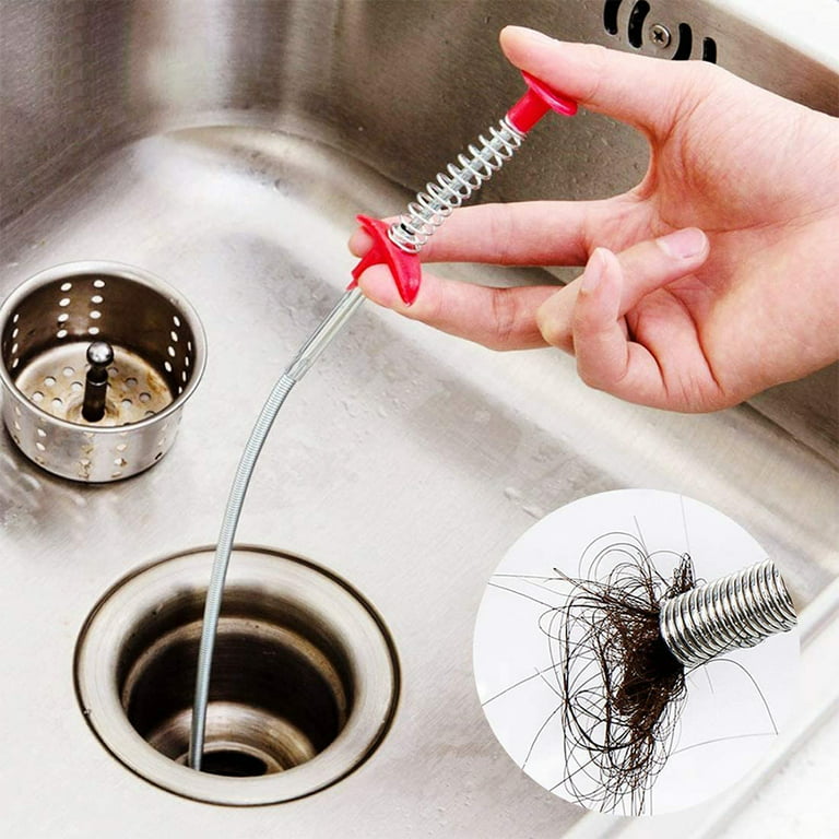 Hair Snake Hair Drain Clog Remover Cleaning Tool, Sink Snake Drain