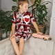 thumbnail image 4 of Balery Buffalo Plaid Love And Gnome Conjunto de Pijama Infantil de Manga Corta con Estampado – Ropa de Dormir de Algodón Suave-Small, 4 of 6