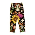 thumbnail image 4 of Fotbe Sunflowers Mushrooms Women's Pajama Pants,Sleepwear Pants,Pj Bottoms Drawstring And Pockets-, 4 of 9