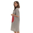 thumbnail image 2 of Just Love Short Sleeve Nightgown Sleep Dress for Women Sleepwear (Grey - Naps and Snacks, Medium), 2 of 3