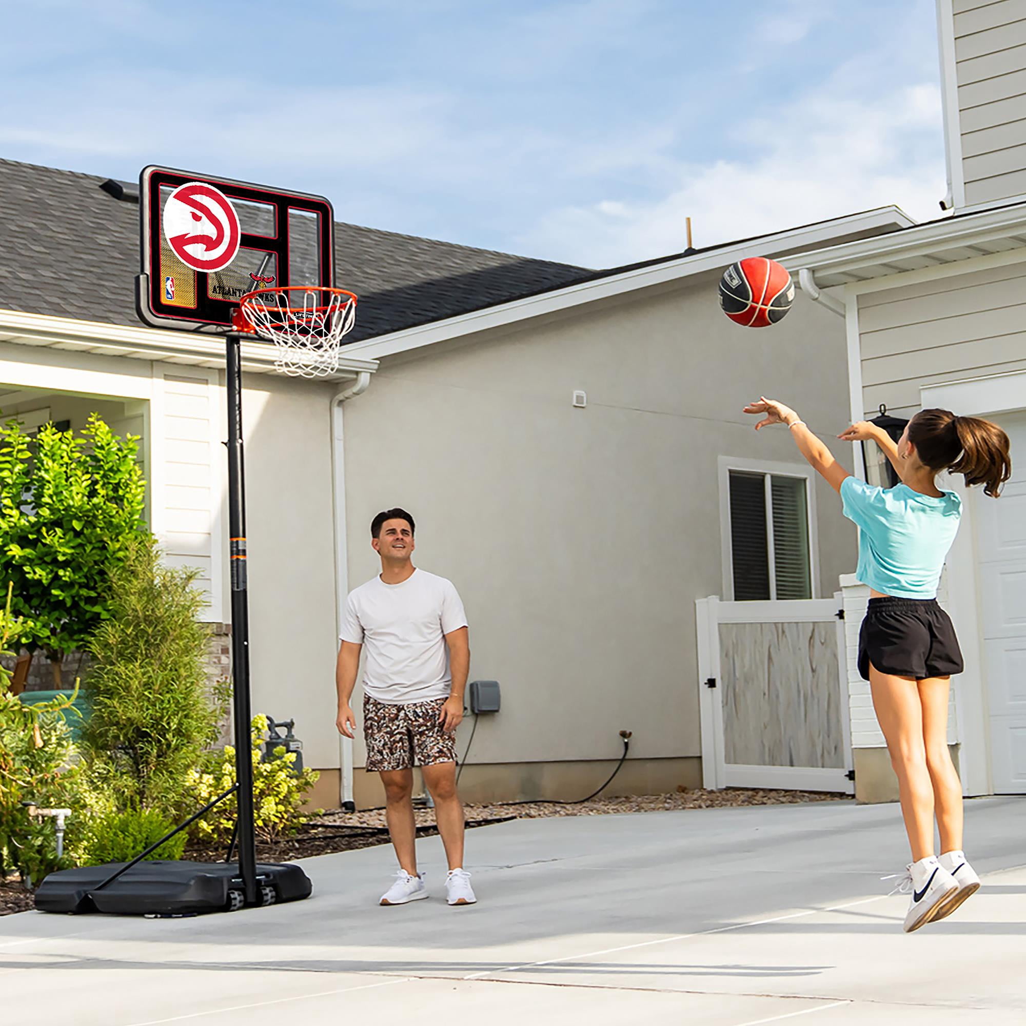 Lifetime NBA Atlanta Hawks 44" Portable Basketball Hoop with Wheels - 7.5 to 10 Ft Adjustable Height