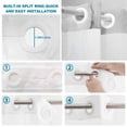 thumbnail image 3 of No Hook Shower Curtain with Built-in Rings - Black And White Washable Waterproof Fabric Bathroom Curtains for Hotel,Rentals, 72 X 84 Inch Extra Long , Abstract Marble Textured, 3 of 9