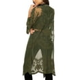 thumbnail image 2 of Merqwadd Women's Swimsuit Cover Ups Lace Floral Crochet Beachwear Long Kimono Cardigan, 2 of 4