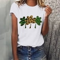 thumbnail image 1 of Qiopertar T-shirts à Col Rond pour Femmes Imprimé Saint-Patrick Mode Confortable Blouses Féminines Tops Liquidation Livraison Gratuite Offres de la Semaine Liquidation, 1 of 6