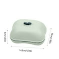 thumbnail image 3 of Bathroom Soap Box with Lid, Plastic Soap Container, Travel Size Shower Soap Dish, Striped Hollow Drainage Layer, Keep Soap Dry Clean, for Home Shower Travel Use, 3 of 6
