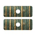 thumbnail image 2 of Green Leaves Chinese Traditional Extra Long Silicone Algae Sink Mat 30x5.4in 2 Pack Waterproof Pad for Large Faucets, RV and Bathroom Sink, 2 of 10