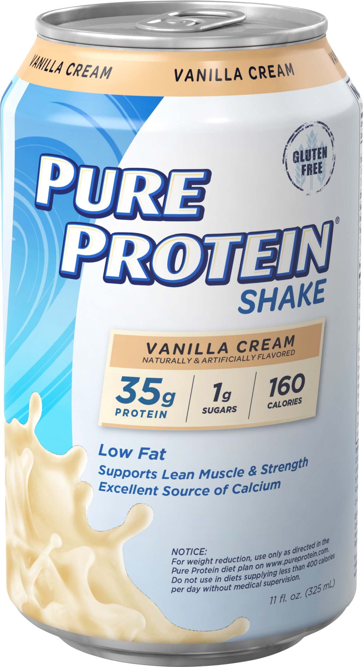 Pure Protein Shake, Vanilla Cream, 35g Protein, 11 Fl Oz