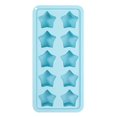 thumbnail image 1 of Dos bloques de hielo de silicona en forma de estrella con 10 placas de hielo fáciles de desmoldar, rejillas de hielo navideñas con forma de estrella de cinco puntas en color azul cielo., 1 of 8