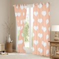 thumbnail image 3 of Homewish Love Heart Print Curtains Pack of 2 (42x84 Each) for Female Men Adults,Orange White Curtains Blackout,Romantic Valentine's Day Bedroom Curtains,Microfiber Bedroom Decor, 3 of 6
