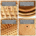 thumbnail image 3 of keepw Wood Storage With Natural Basket Box Basket Traditional Vietnamese Rattan Basket Easy Storage Basket Storage Box Large basket S, 3 of 5