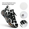 thumbnail image 4 of Black And White Cow Print Walking Shoes for Men Woman Lightweight Tennis Fashion Elastic Sports Shoes Cushion Basketball Shoes, 4 of 7