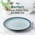 thumbnail image 2 of Ceramic Dinner Plates Set of 6, 10.5 Inch Handmade Reactive Glaze Porcelain Plates, Coupe Shape Dinnerware Dishes Set for Kitchen, Oven & Microwave & Dishwasher Safe, Scratch Resistant - Gray Blue, 2 of 5