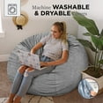 thumbnail image 5 of CordaRoy's Chenille Convertible Bean Bag Chair, Full Classic, Charcoal, 5 of 12