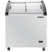 Maxx Cold Curved Glass Top Chest Freezer Display, 31.5"W, 4.87 cu. ft. Storage Capacity, Equipped with (3) Wire Baskets, in White (MXF32CHC-3)