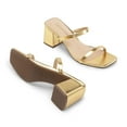 thumbnail image 3 of DREAM PAIRS Sandal Heels for Women Low Square Open Toe Block Chunky Heels Slip On Slides Mules for Party Homecoming Daily, 3 of 4