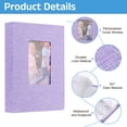 thumbnail image 3 of Small Photo Album, 5x7 Linen Cover Picture Book Hold 52 Photos, Purple, 3 of 7