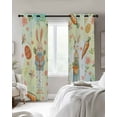 thumbnail image 3 of Spring Easter Blackout Curtains 96 Inches Long, Bunny Carrots Eggs Floral Botanical Colorful Thermal Insulated Black Out Curtains, Darkening Window Curtain for Bedroom Living Room 52"x96" 2 Panels, 3 of 9