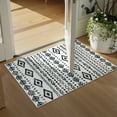 thumbnail image 2 of Lahome Decor 2'x 3' Washable Rug for Bedroom,2x3ft Moroccan Trellis Rug,Inside Floor Mat,Modern Area Rug Soft Geometric Carpet,Non-Slip Backing Rug for Entryway Kitchen Laundry,White, 2 of 8