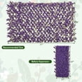thumbnail image 3 of Gymax 2PCS Expandable Fence Privacy Screen Decorative Faux Purple Eucalyptus Fencing Panel, 3 of 10