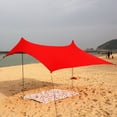 thumbnail image 3 of Toldo impermeable al aire libre Sunnimix Tienda de sol rojo Tienda de sombrillas de playa, 3 of 7