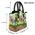 thumbnail image 2 of Lsque Pikmin Pattern Leather Rivet Shoulder Bag – Elegant Genuine Leather & Microfiber PU Crossbody with Detachable Adjustable Strap, 2 of 5